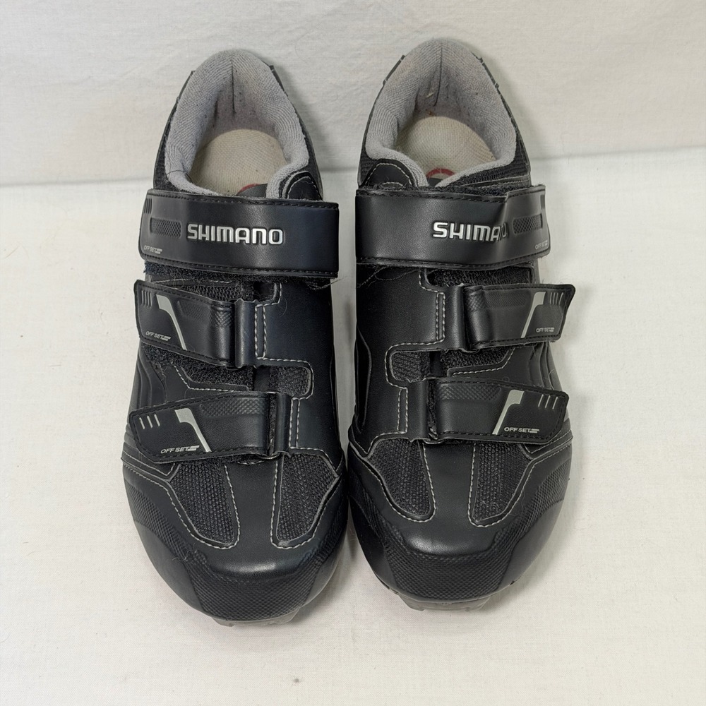 Shimano SH-WM51 Womens EU 40 SPD Cycling Shoes Black MTB Spin Cleats 3 Strap